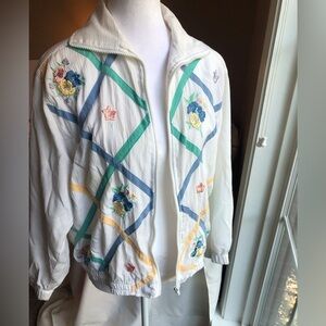 Vintage Alfred Dunner Full Zip Light Weight Jacket Windbreaker Size 8P